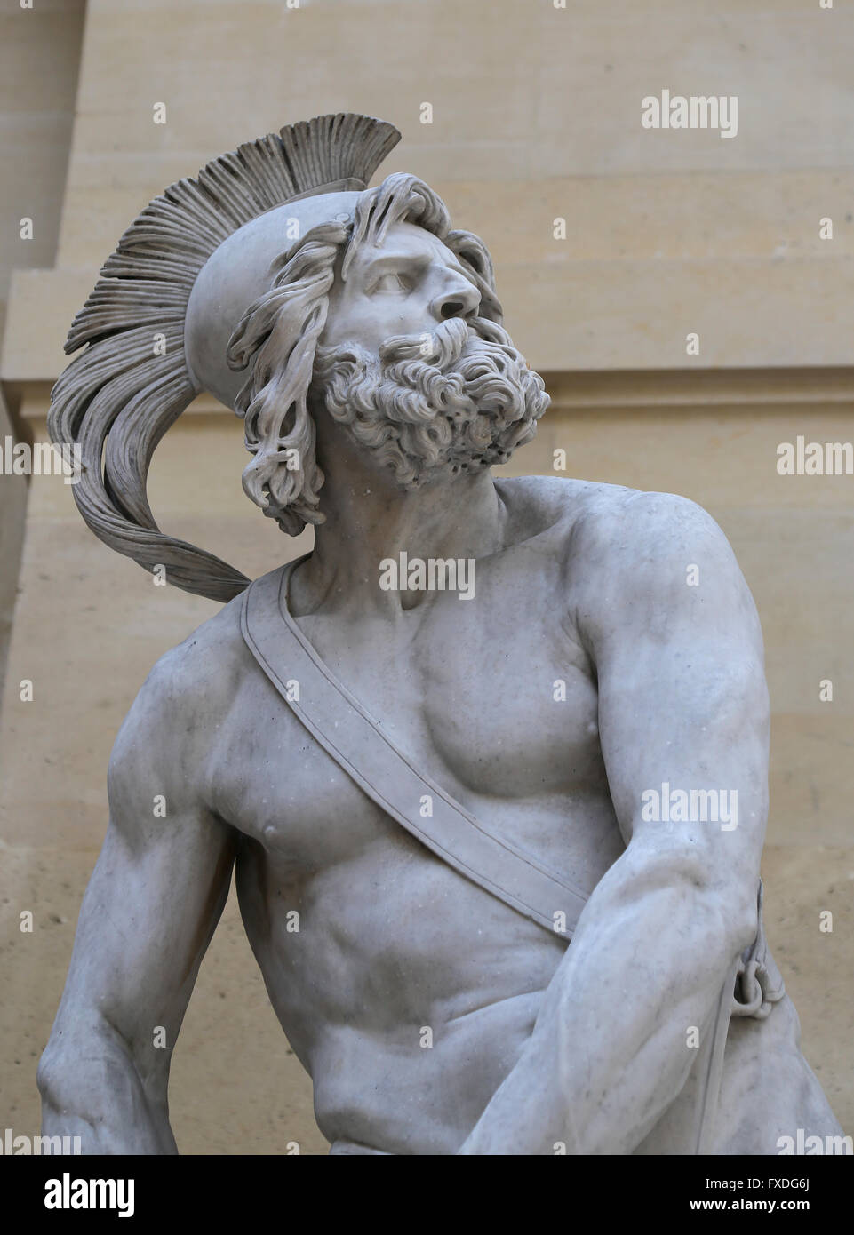 Philopoemen (253 BC-183 BC). Skilled Greek general . Achaean strategos on eight occassions. Statue by David's Angers, 1837. Stock Photo