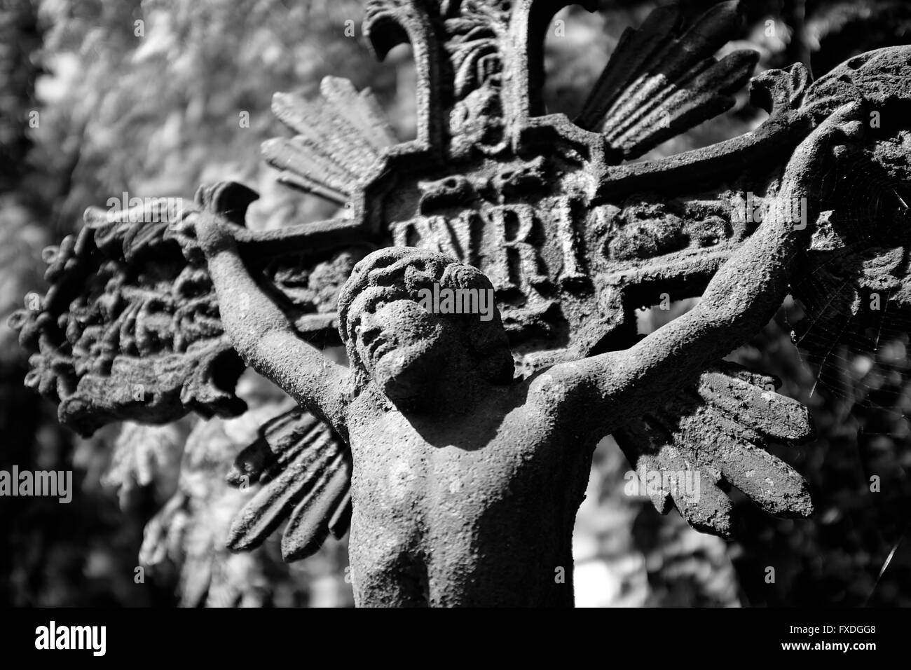 Jesus christ on cross Black and White Stock Photos & Images - Alamy