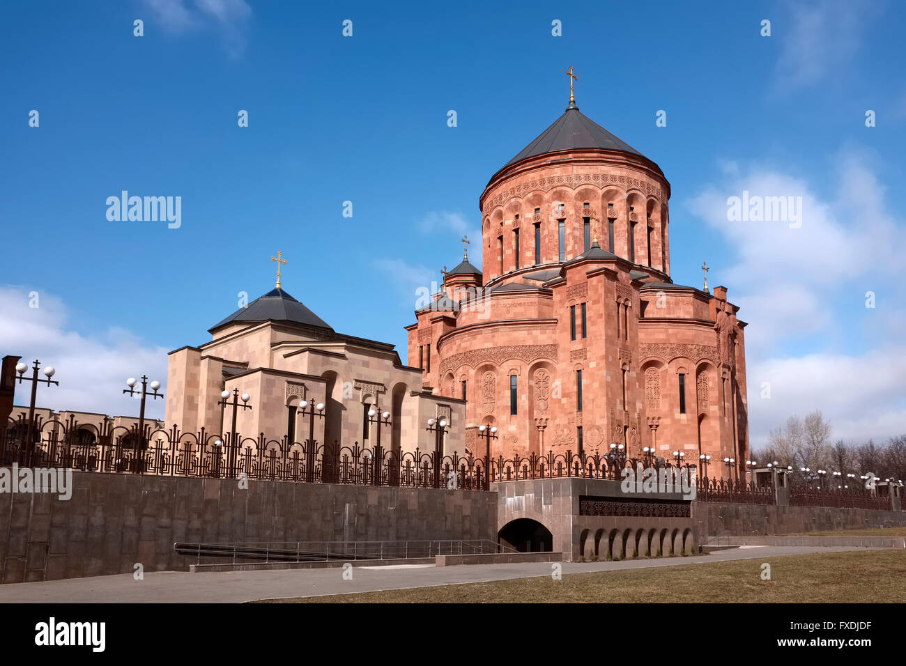 Armenian church complex in Moscow, Cathedral of the Transfiguration of the Lord, the residence of the Patriarchal Exarch, Classi Stock Photo