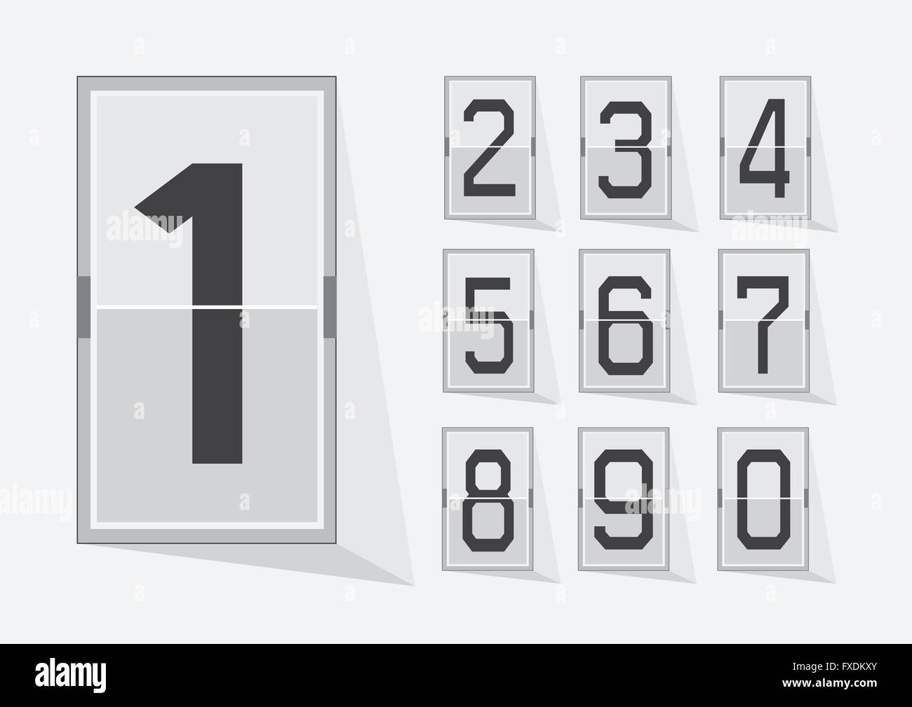 Numbers clock flip Scoreboard Illustration Stock Vector Image & Art Alamy