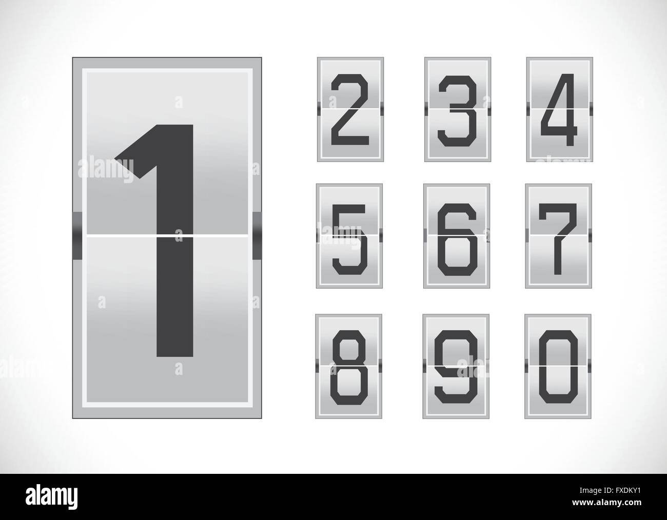 Numbers clock flip Scoreboard Illustration Stock Vector Image & Art Alamy