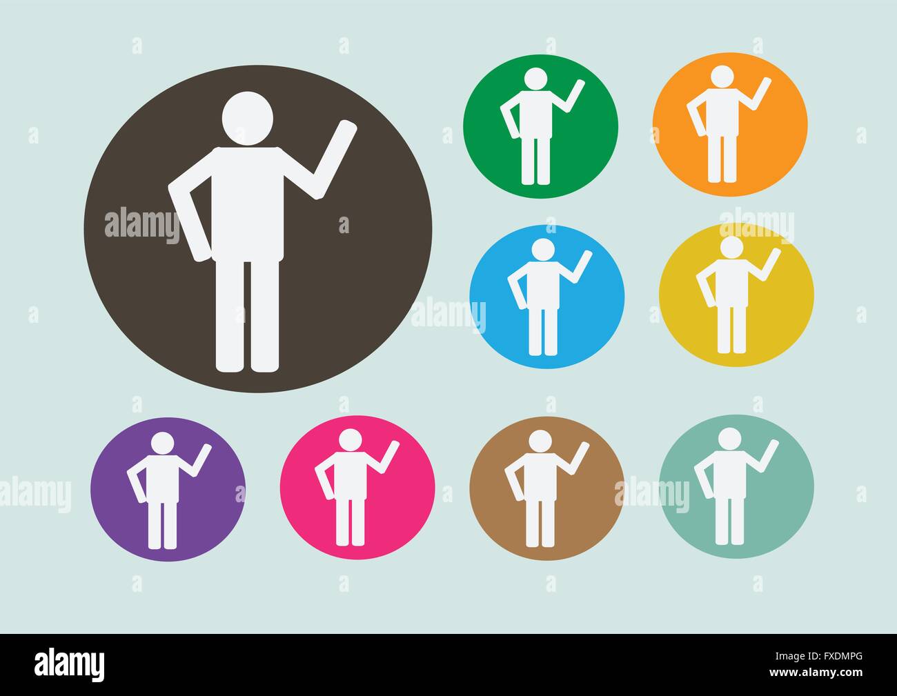 Pictograms people Man Icon Sign Symbol Pictogram Stock Vector Image ...