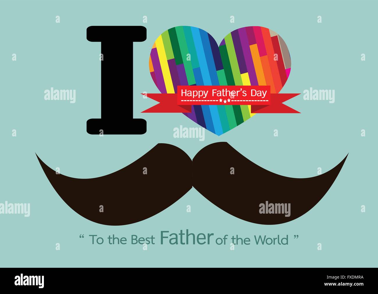 Father's Day card with mustache Stock Vector Image & Art - Alamy