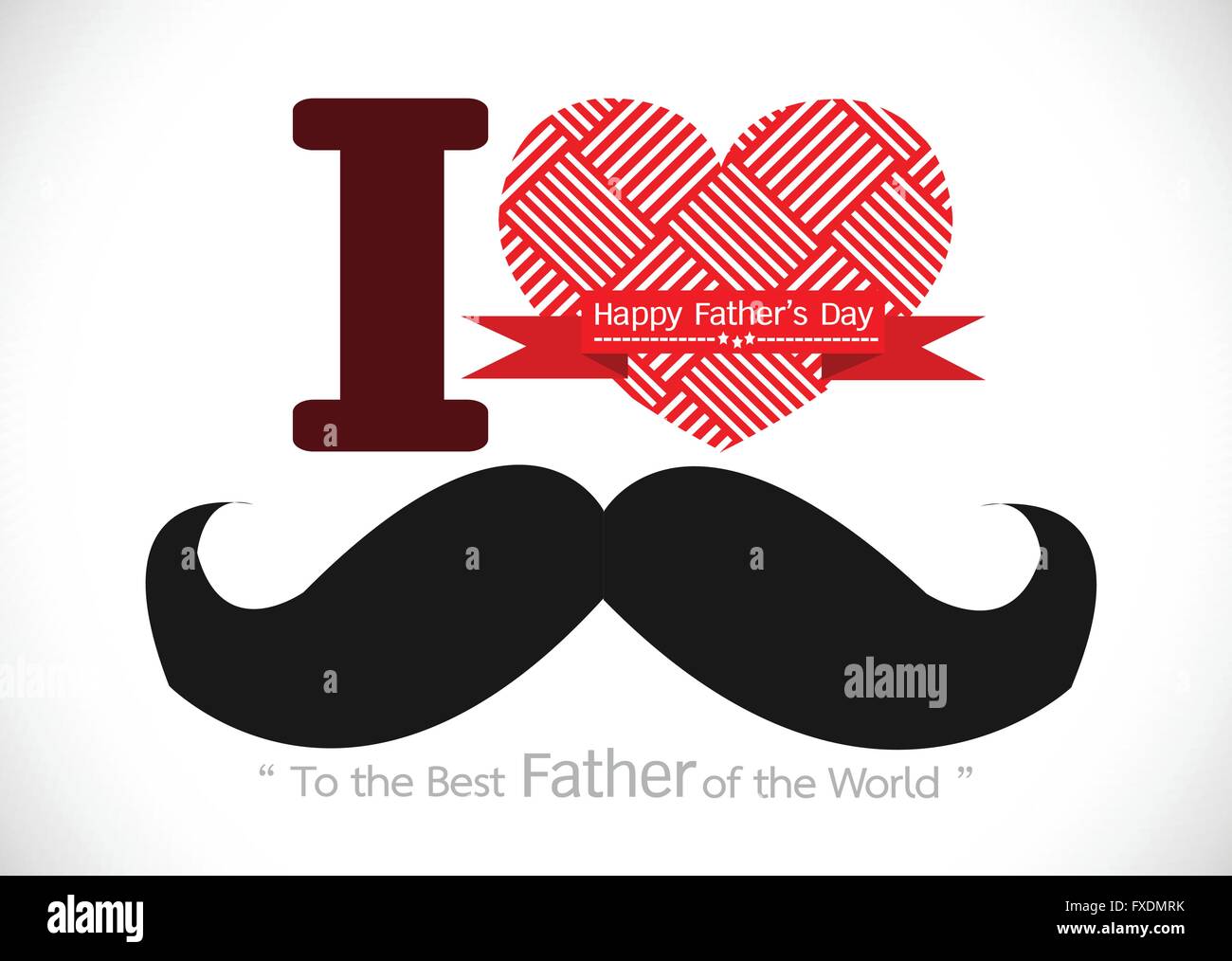 Father's Day card with mustache Stock Vector Image & Art - Alamy