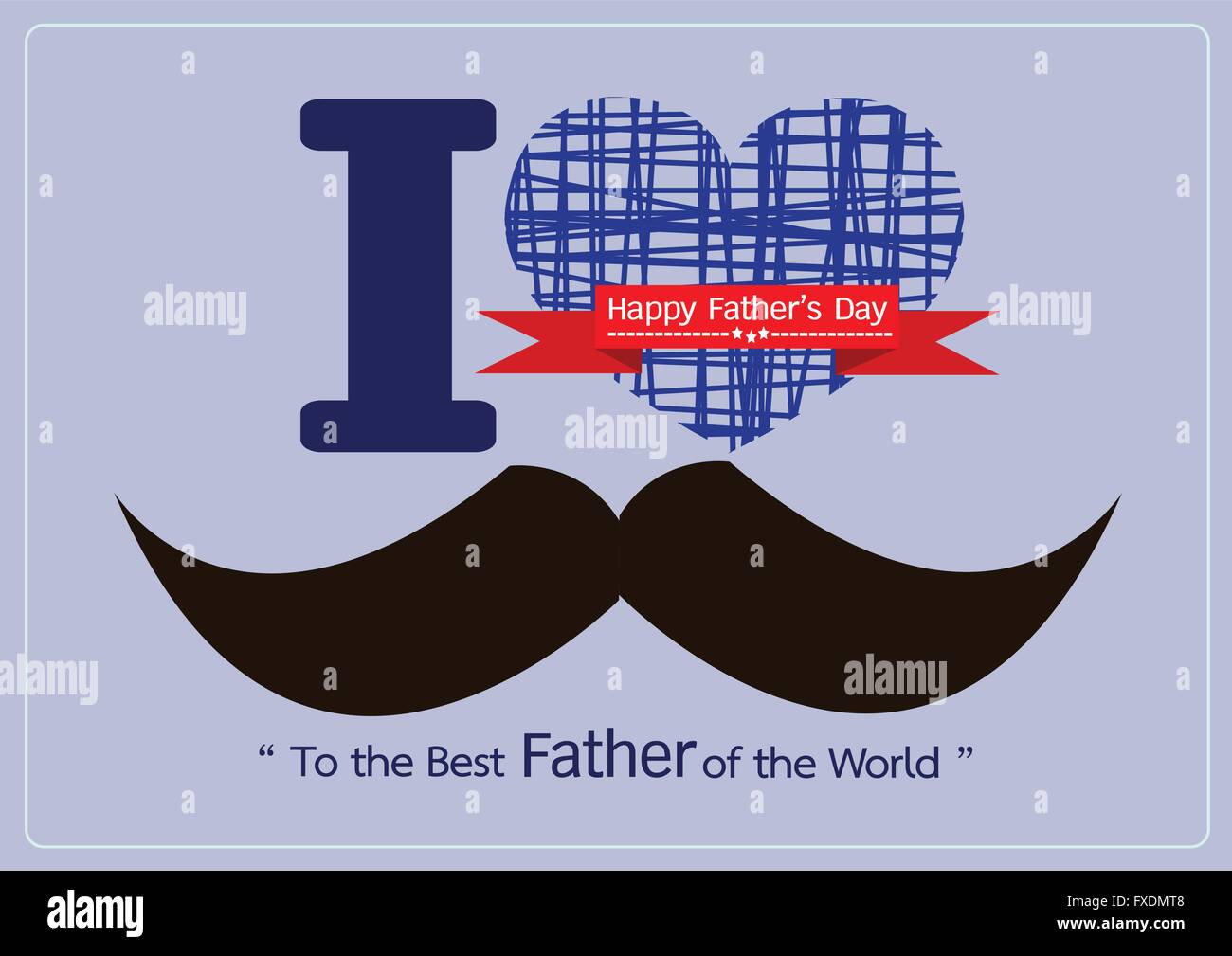 Father's Day card with mustache Stock Vector Image & Art - Alamy