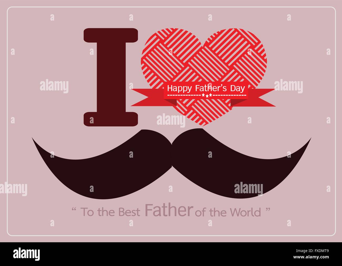 Father's Day card with mustache Stock Vector Image & Art - Alamy