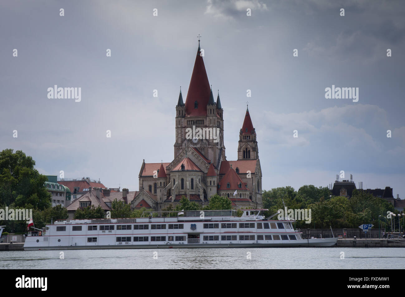 St. Francis of Assisi Church, Vienna Stock Photo