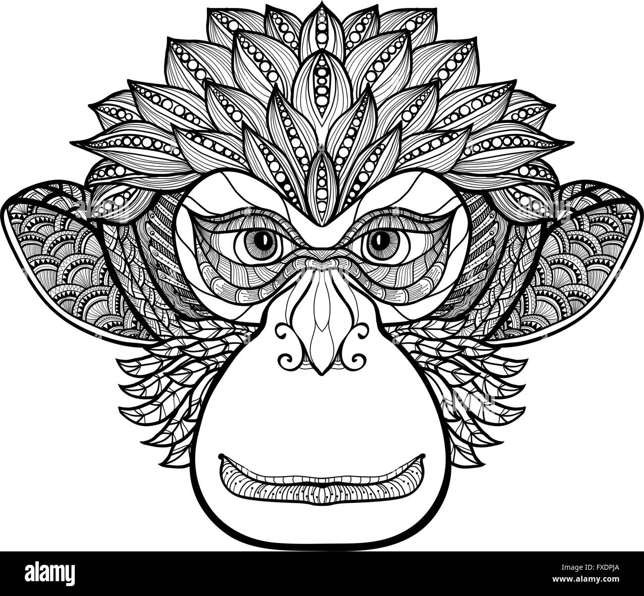 Gorilla Face Black And White Stock Photos Images Alamy