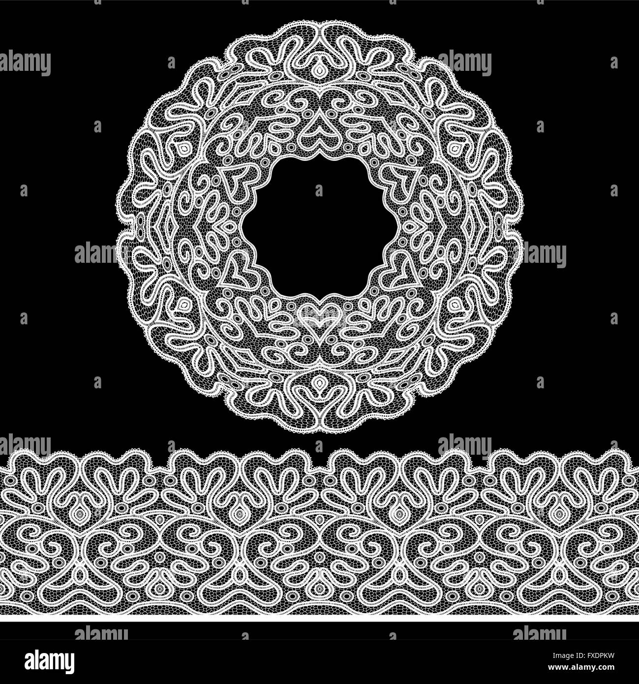 Lace Border Set Stock Vector Image & Art Alamy