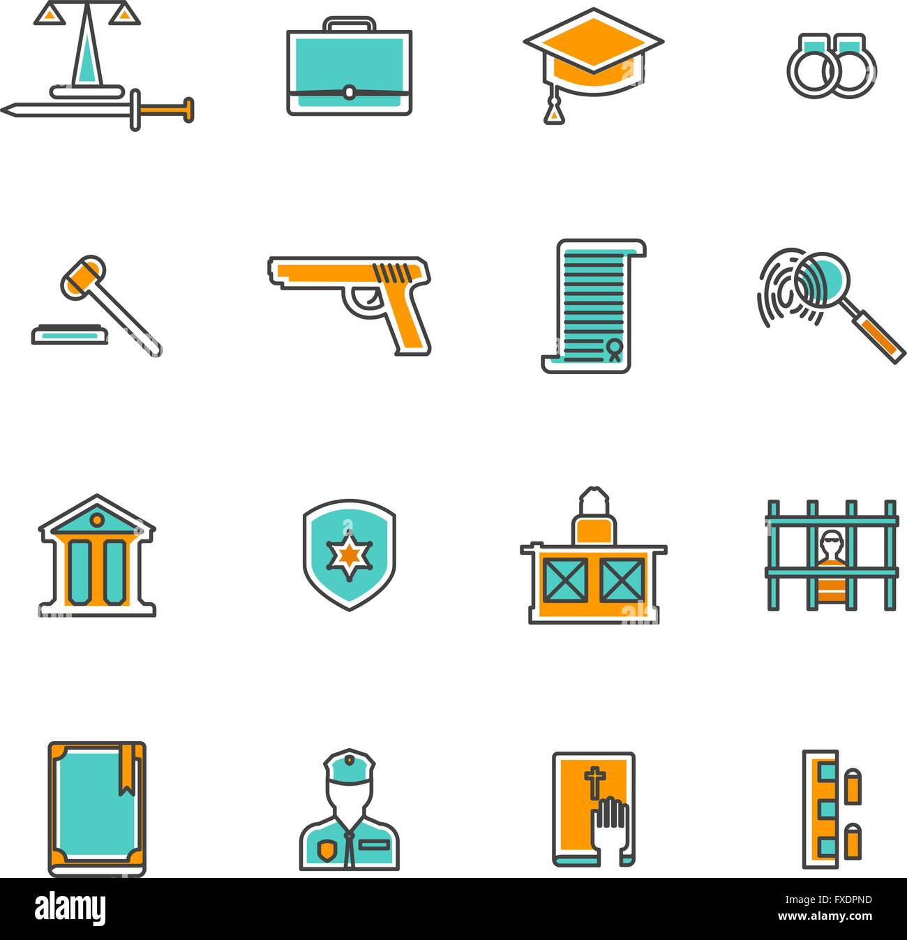 Judgement Line Icons Set Stock Vector Image & Art - Alamy