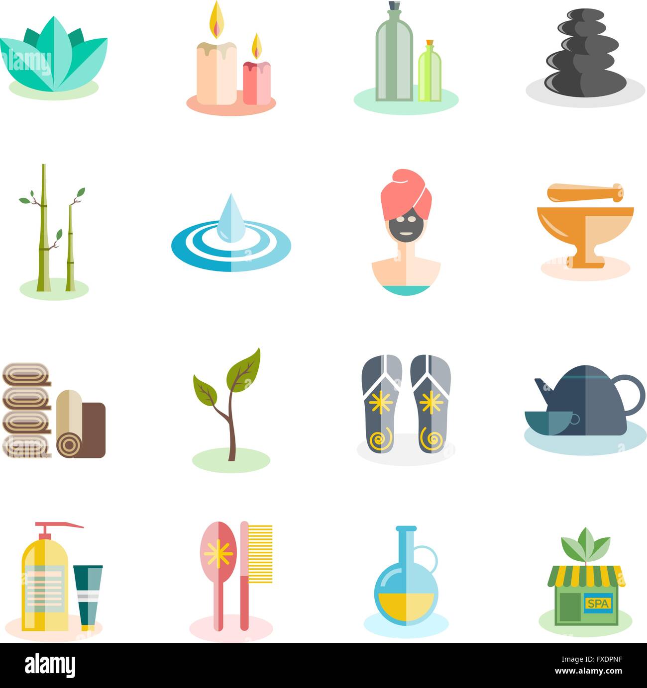 Spa Icons Set Stock Vector Image & Art - Alamy