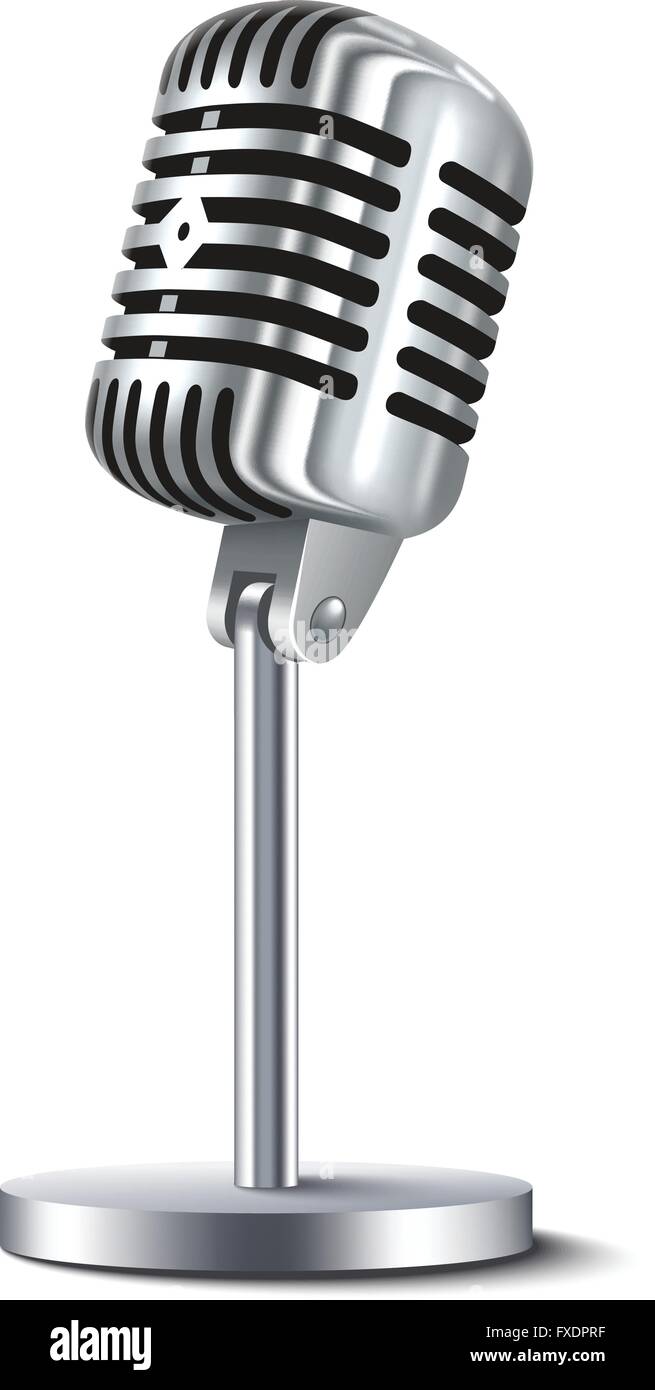 Vintage Microphone Isolated Stock Vector Image & Art - Alamy