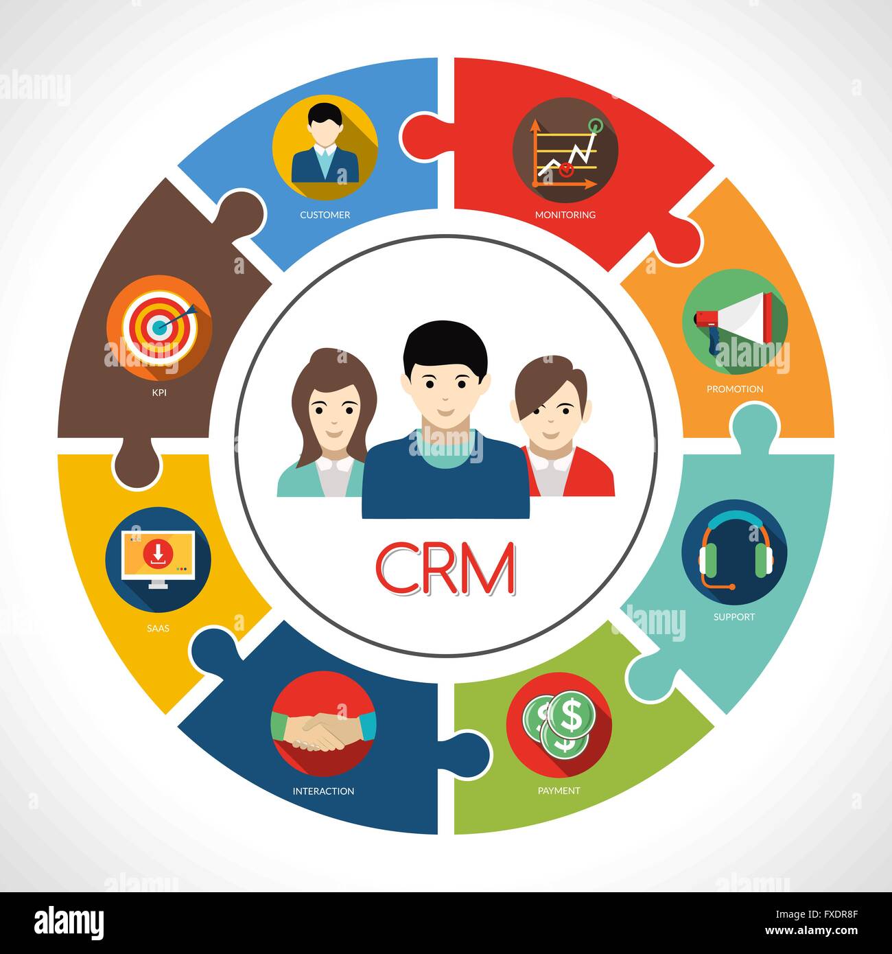 Crm Concept Illustration Stock Vector Image & Art - Alamy