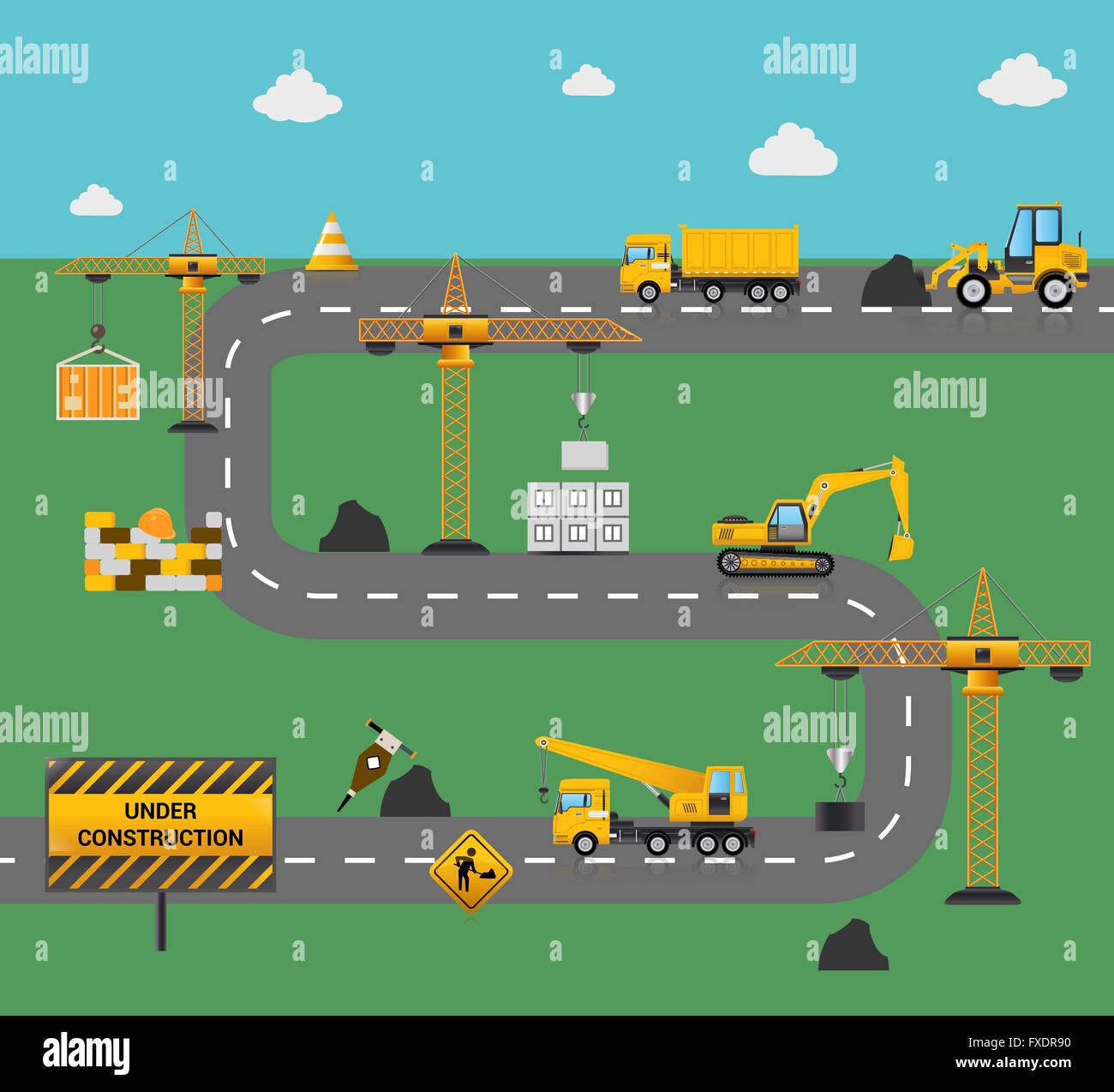 Road Construction Concept Stock Vector Image & Art Alamy