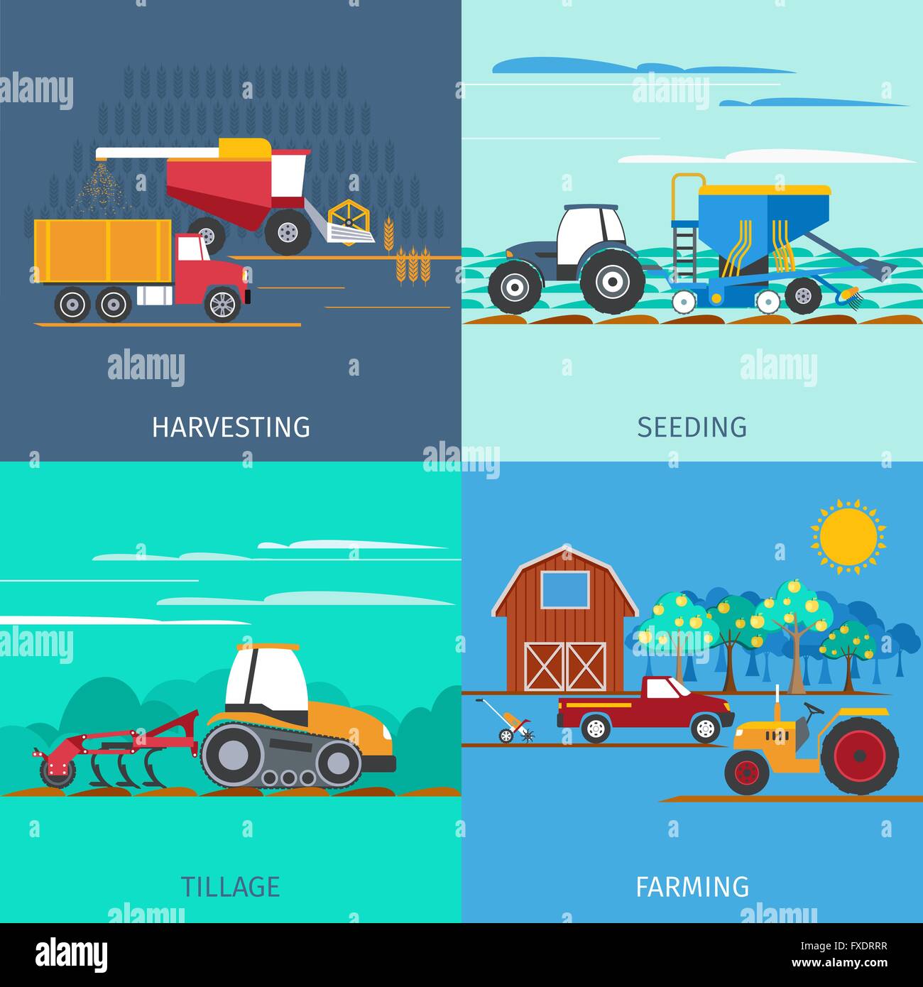 Farming Machines Icons Set Stock Vector Image & Art - Alamy