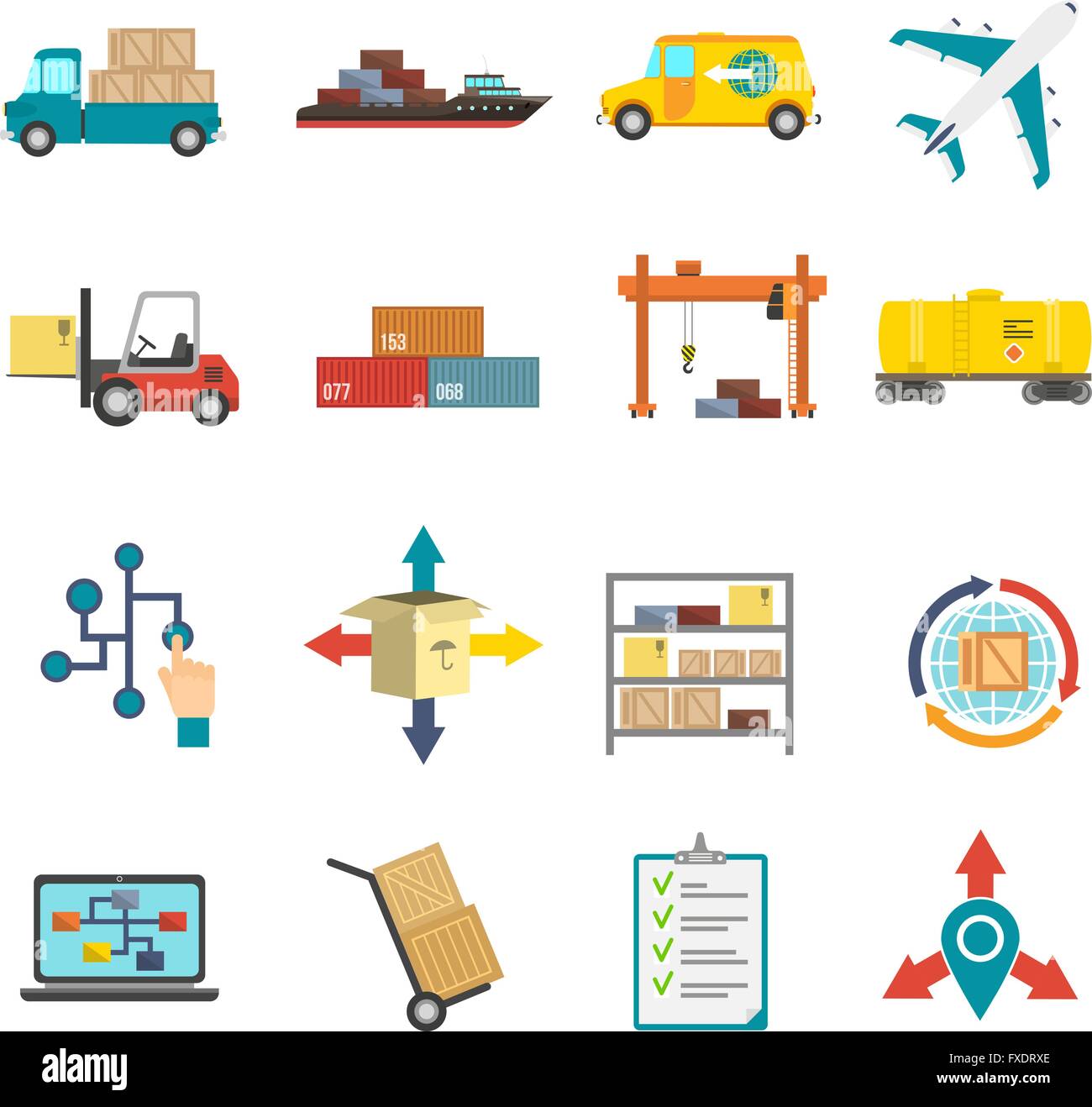 Supply chain logistics computer Stock Vector Images - Alamy