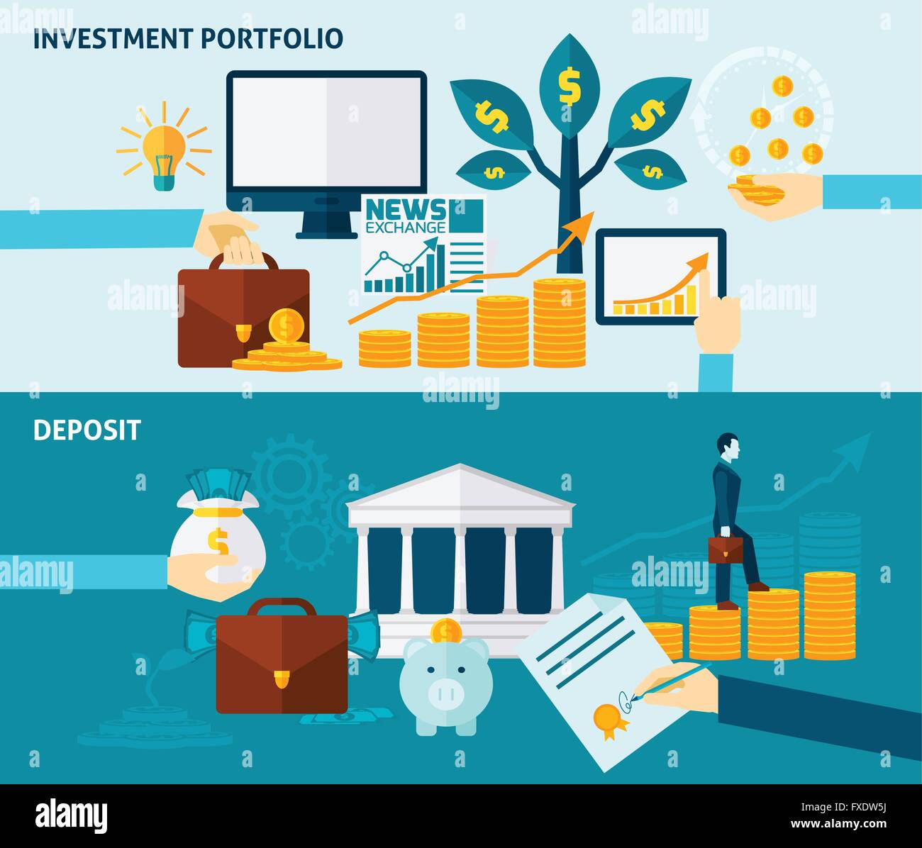 Investment Portfolio Stock Vector Images - Alamy