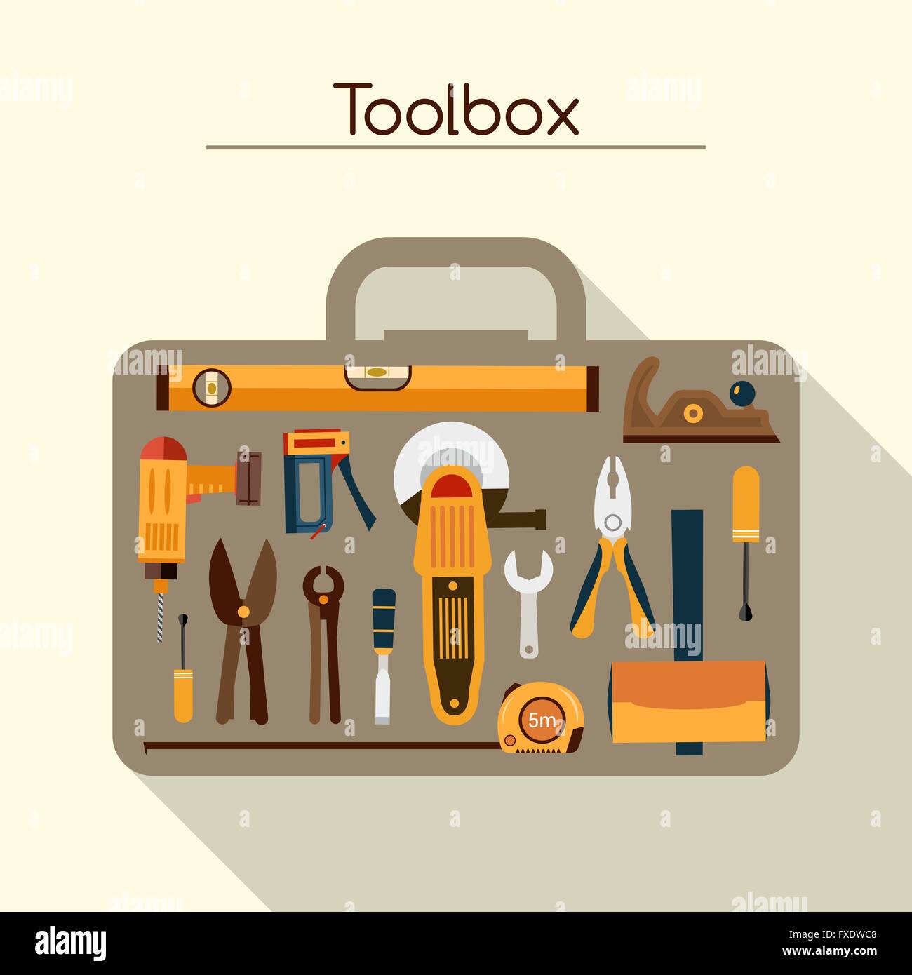 Toolbox With Tools Stock Vector Image & Art - Alamy