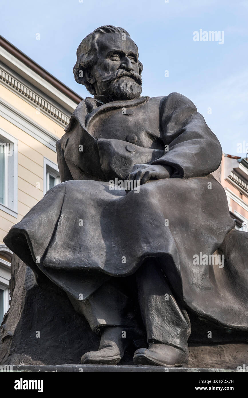 Monument to Giuseppe Verdi, composer, Trieste, Friuli-Venezia Giulia, Italy Stock Photo