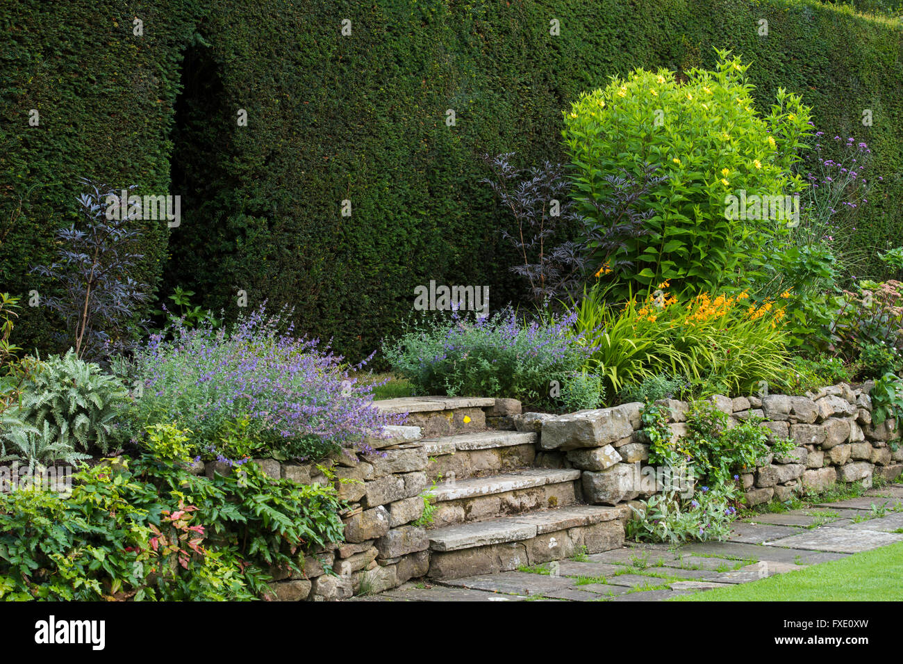 Beautiful, traditional, landscaped, country garden, West Yorkshire ...