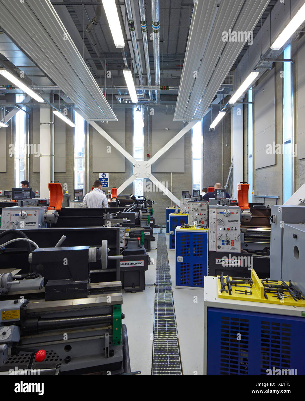 Interior view of engineering City of Glasgow College Riverside Campus, Glasgow