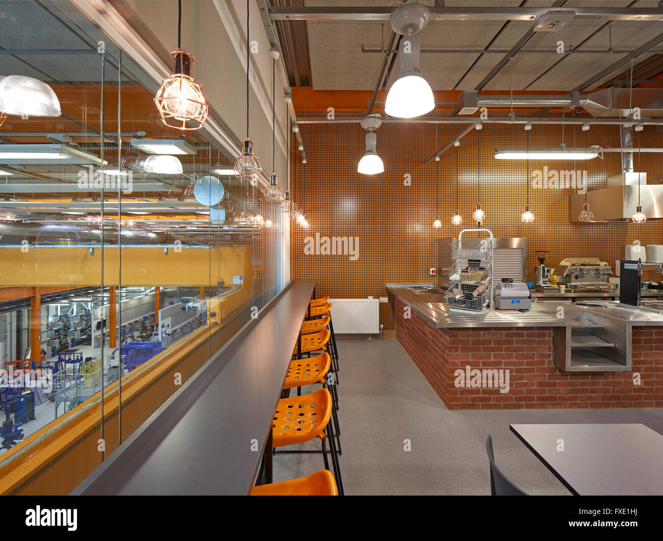Interior view of engineering cafe. City of Glasgow College