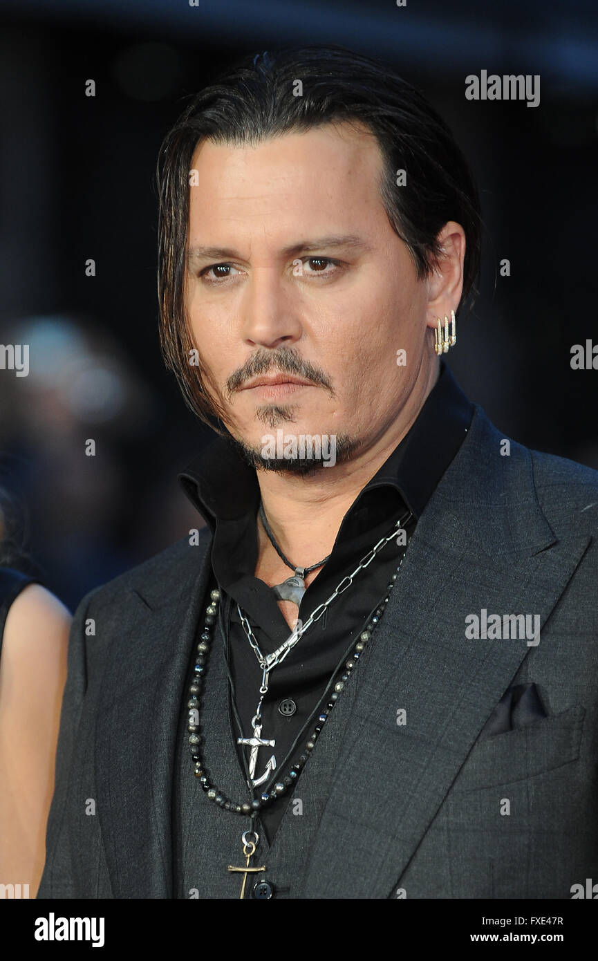 American actor Johnny Depp attends the 59th BFI London Film Festival ...