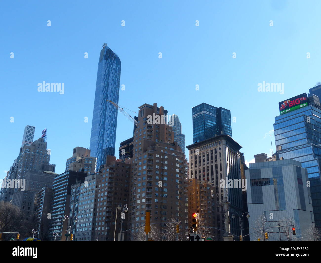 Central Park South residential high-rises Stock Photo - Alamy