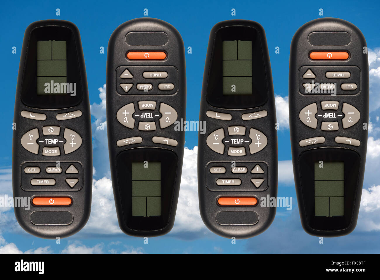 remote control for air conditioners Stock Photo