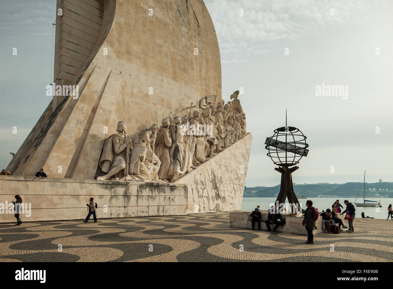 Monument to the Discoveries in Belem, Lisbon, Portugal. Stock Photo