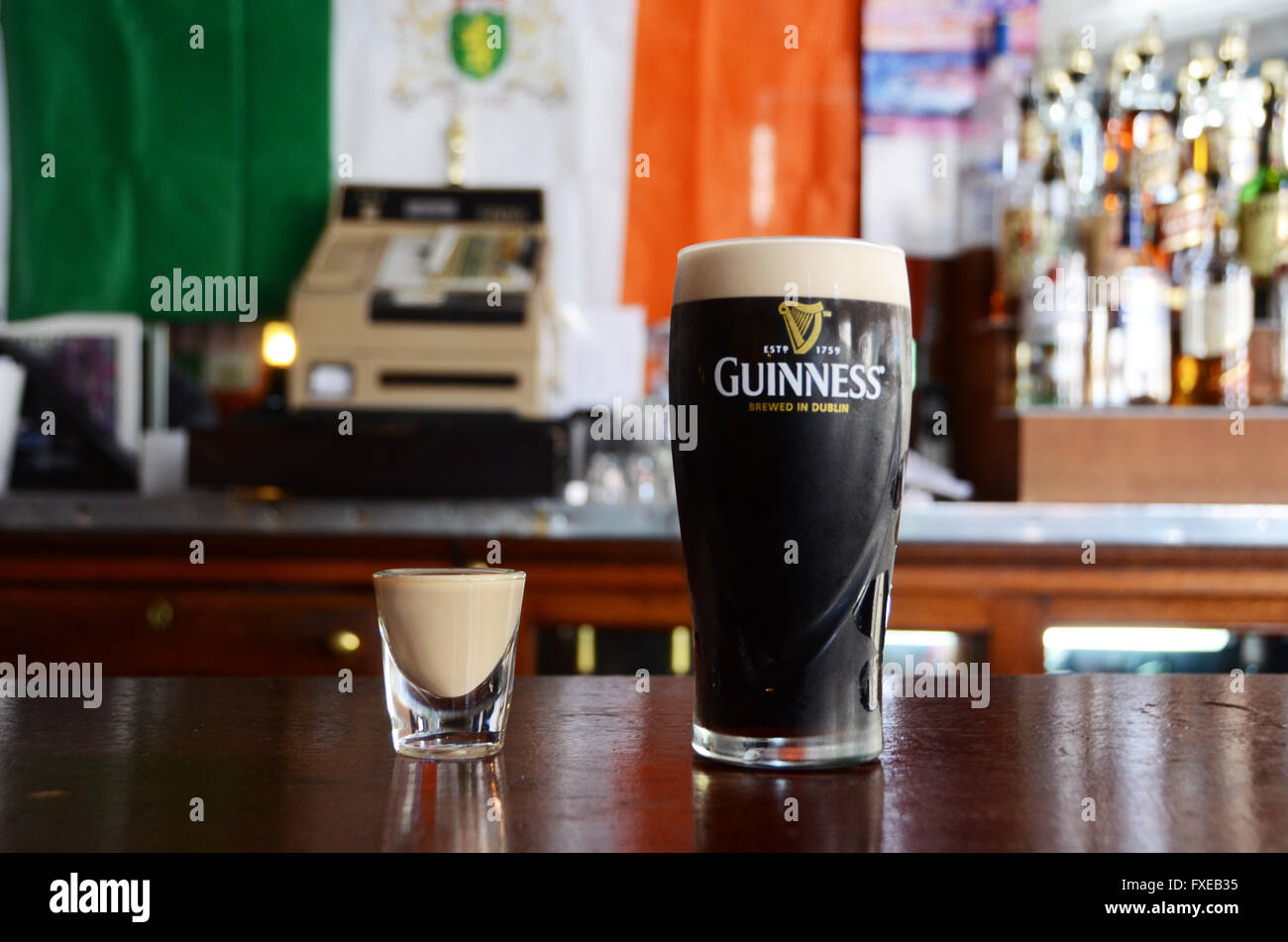 irish car bomb guinness stout irish cream shot irish