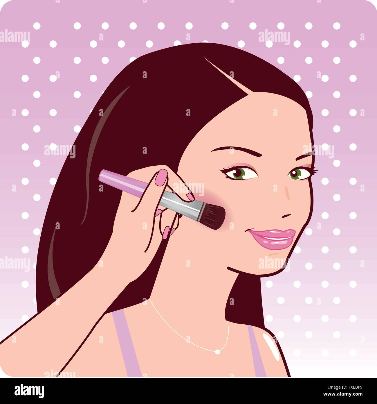 Applying blush illustration hi-res stock photography and images - Alamy