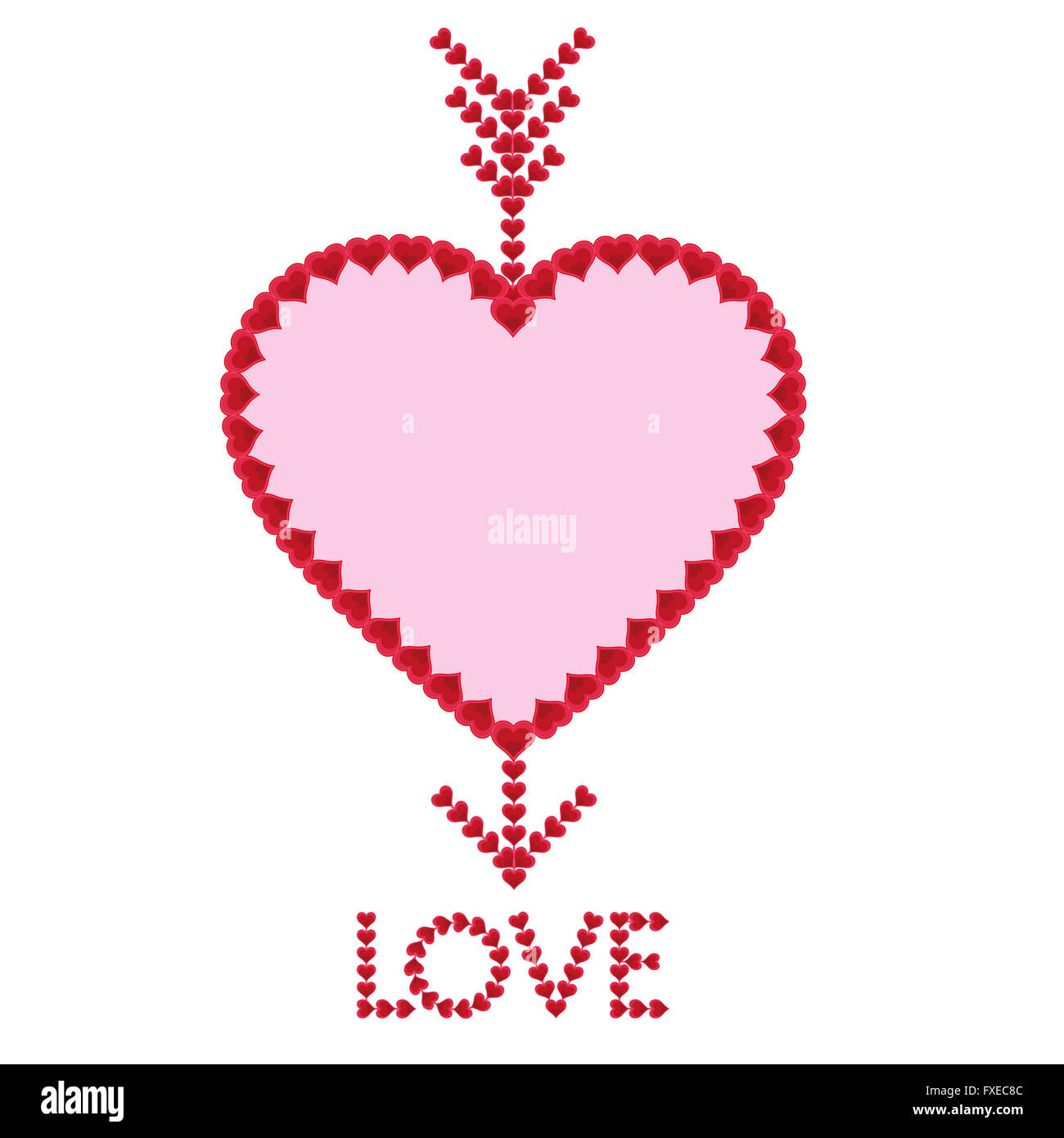 Valentines Day - Heart with arrow illustration Stock Photo - Alamy