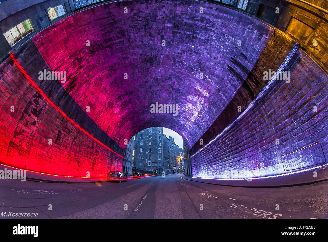 Tunnel in Edinburgh Stock Photo Alamy