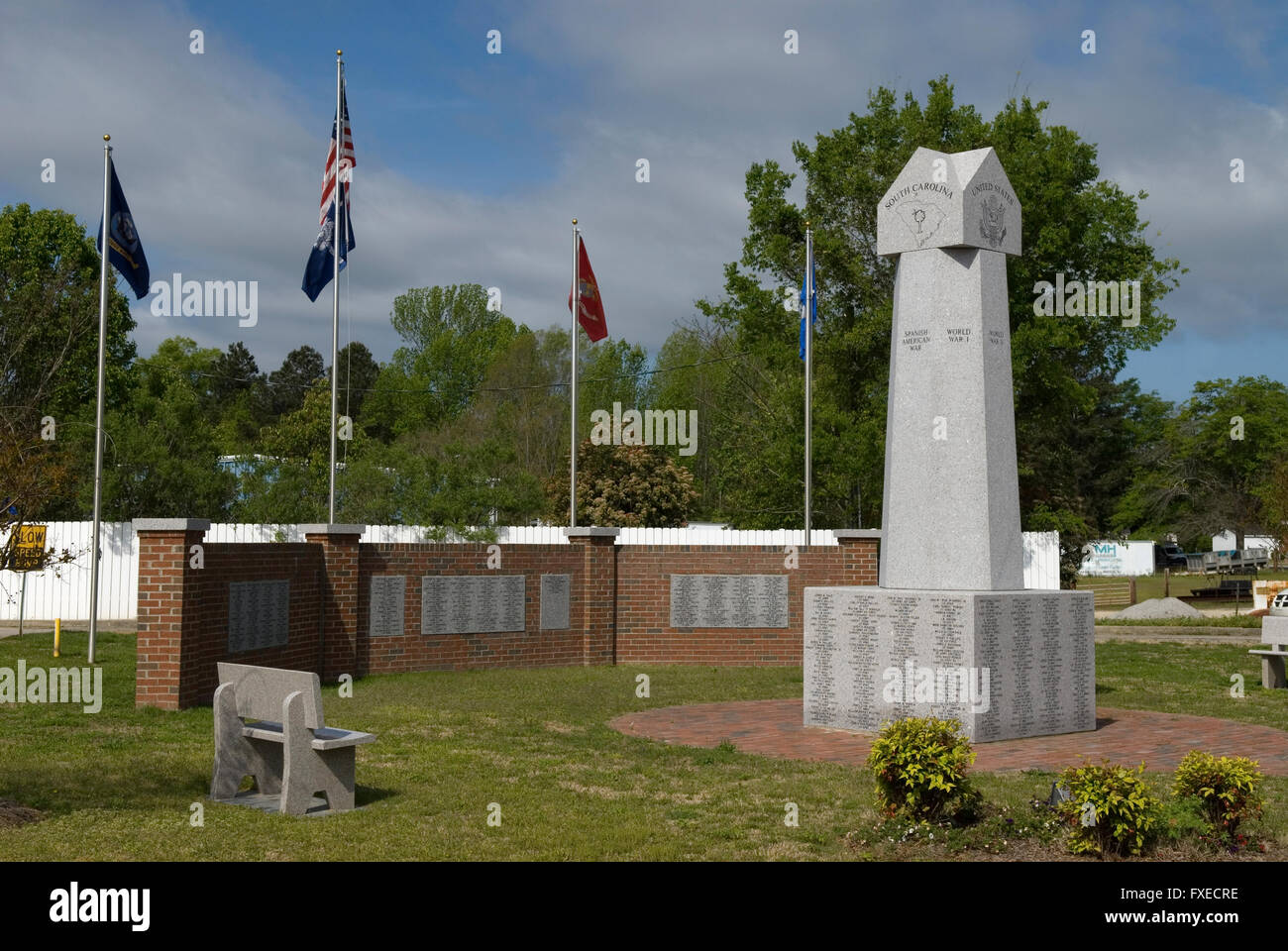 War memorial Heath Springs South Carolina USA Stock Photo Alamy
