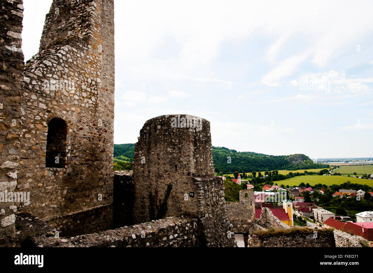 Beckov Castle Ruins - Slovakia Stock Photo