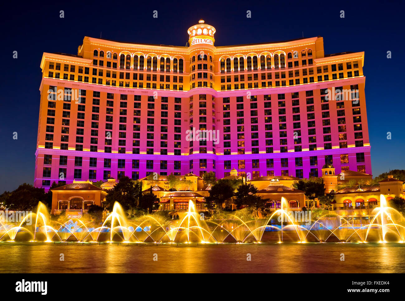 Dancing Water Fountain in Las Vegas Stock Photo Alamy