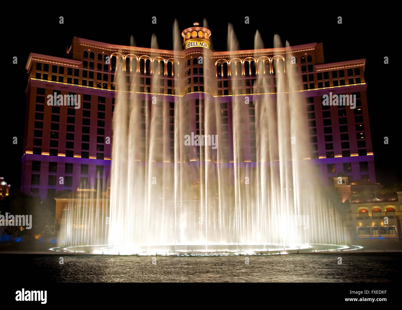 Dancing Water Fountain In Las Vegas Stock Photo - Alamy