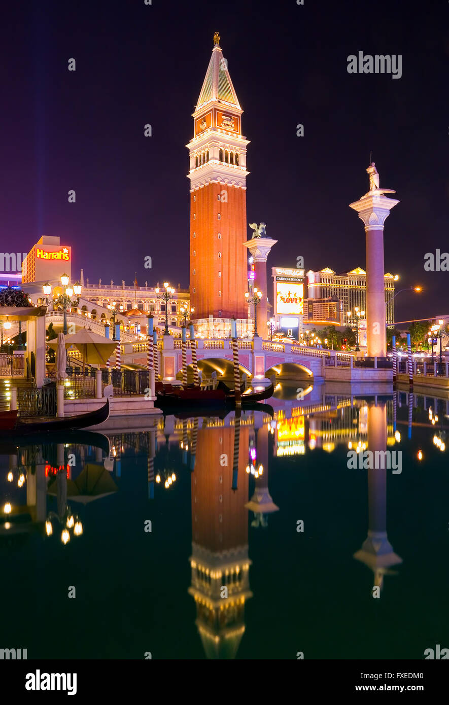 Venetian Las Vegas at night Stock Photo