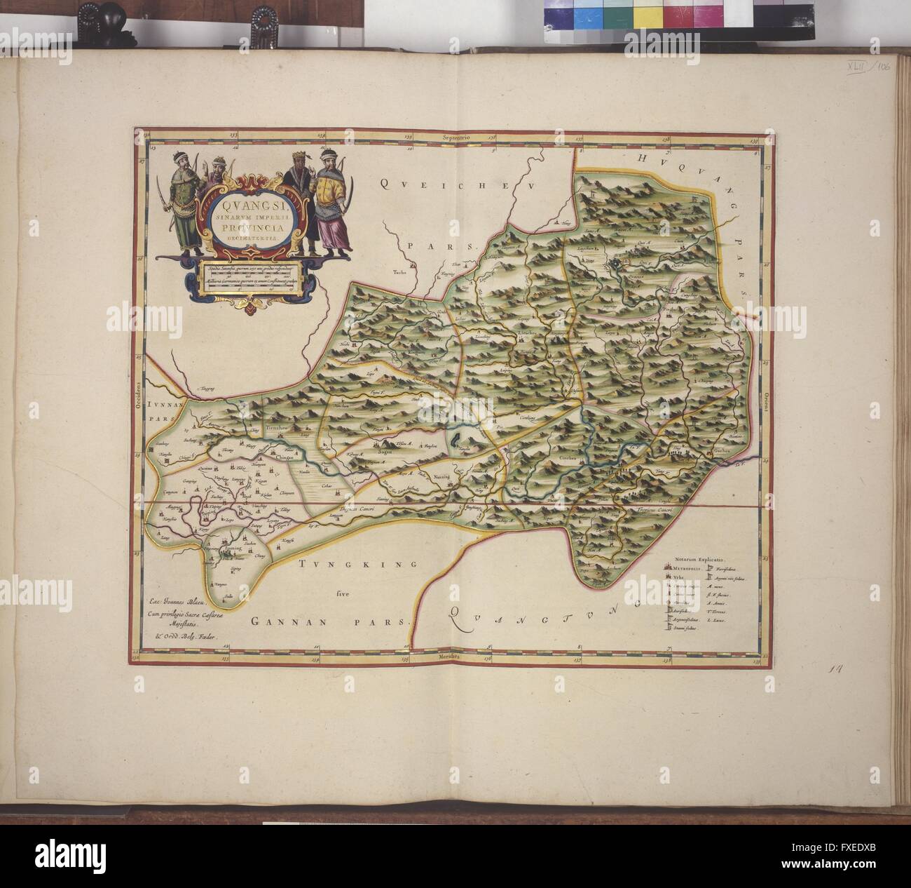 Landkarte der Provinz Guangxi Stock Photo Alamy