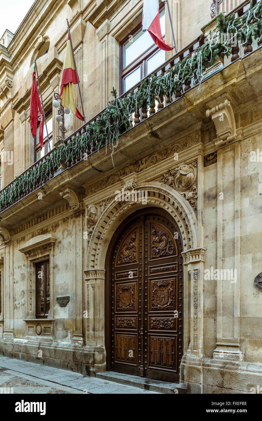 Main entrance to the building of the deputation of Zamora, Castile and Leon, Spain Stock Photo