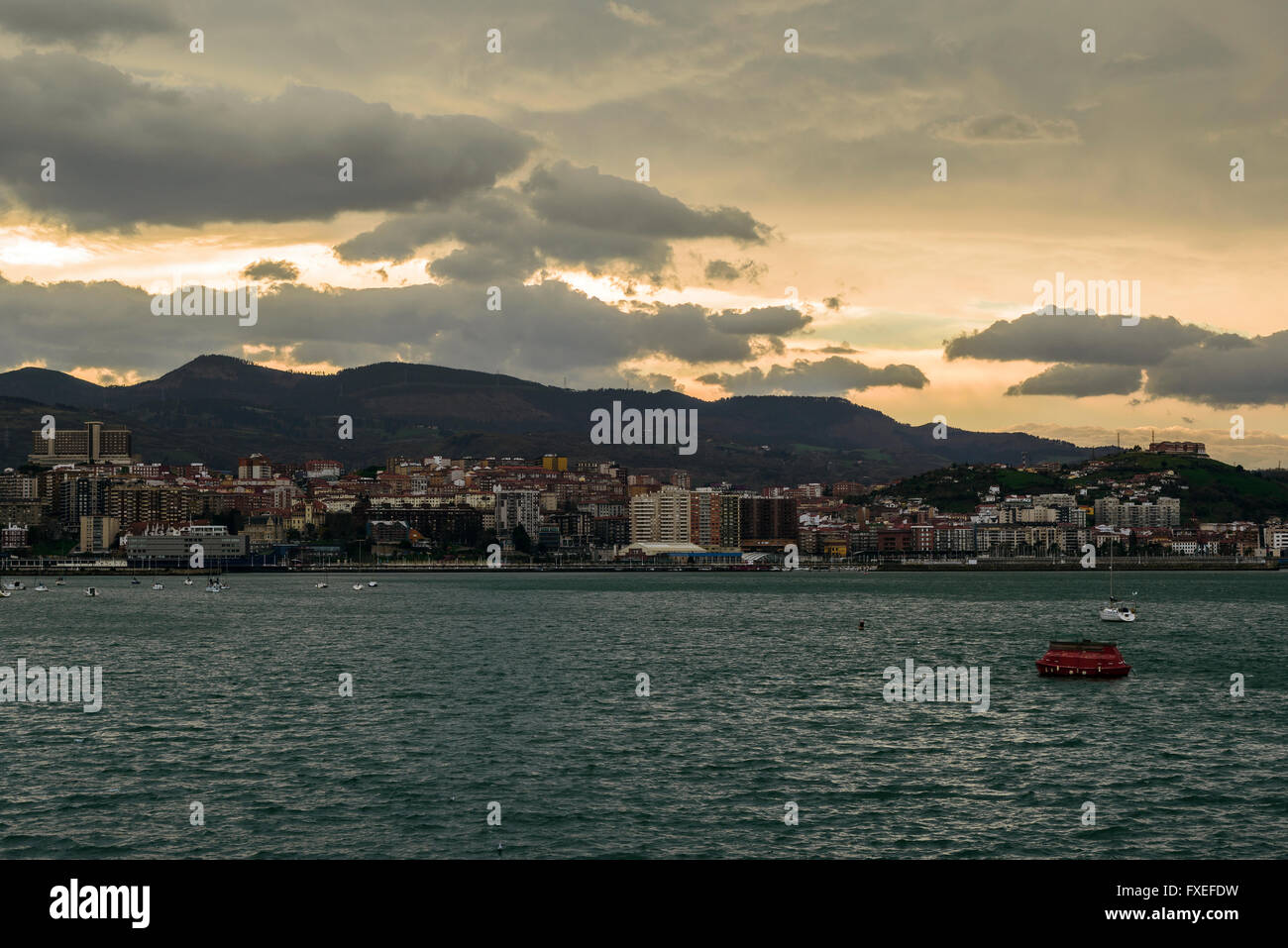 Getxo bay marina Biscay province. Vizcaya, Basque Country. Spain. Cantabrian sea Stock Photo