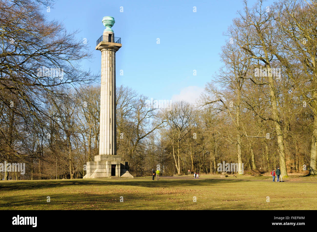 Monument to the 3rd Duke of Bridgewater, the 'Father of inland navigation', Ashridge Estate, Hertfordshire, England, UK Stock Photo
