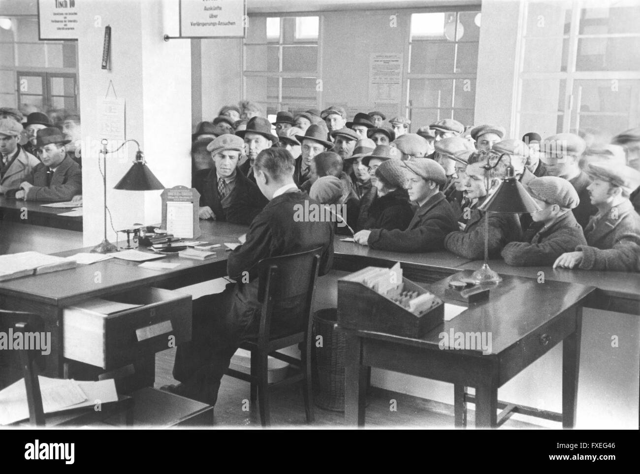 Arbeitslosenunterstützungsstelle in Steyr Stock Photo