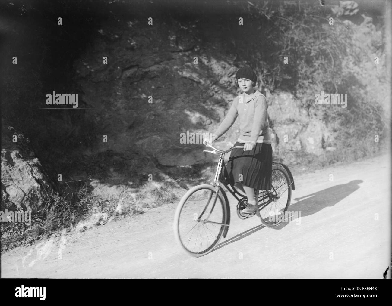Adelheid Habsburg beim Rad fahren in Lequeitio Stock Photo