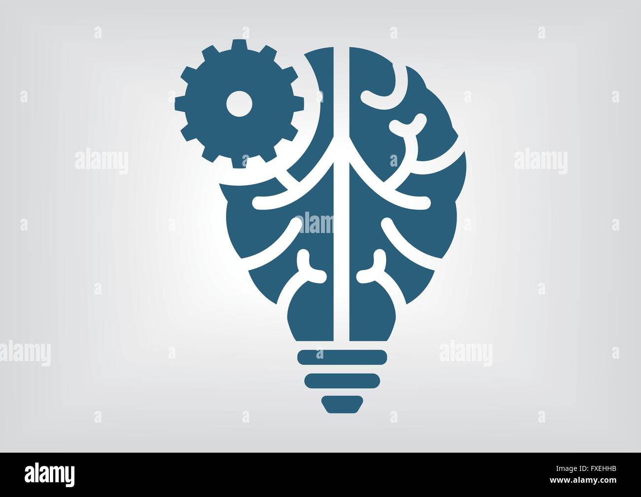 Smart machine learning and artificial intelligence vector icon infographic Stock Vector
