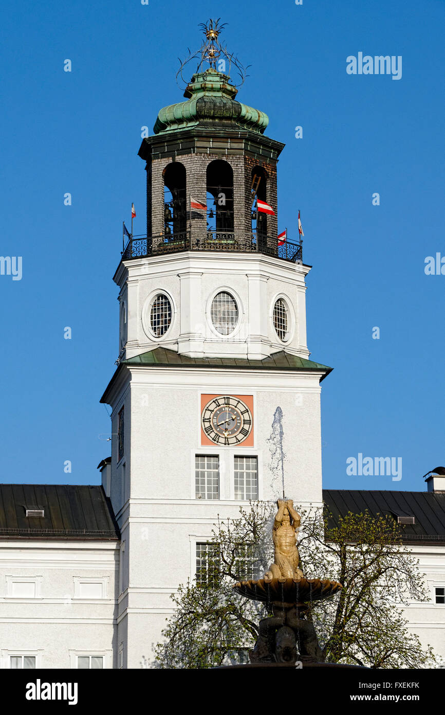 Glockenspiel in the Residenz-Neugebaeude, Salzburg, Austria, Europe Stock Photo