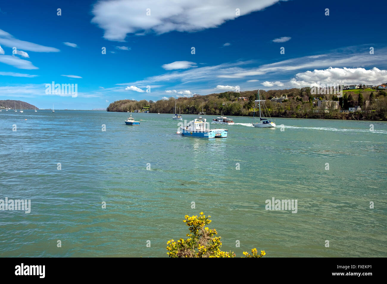 Menai Straits Anglesey North Wales UK Stock Photo Alamy