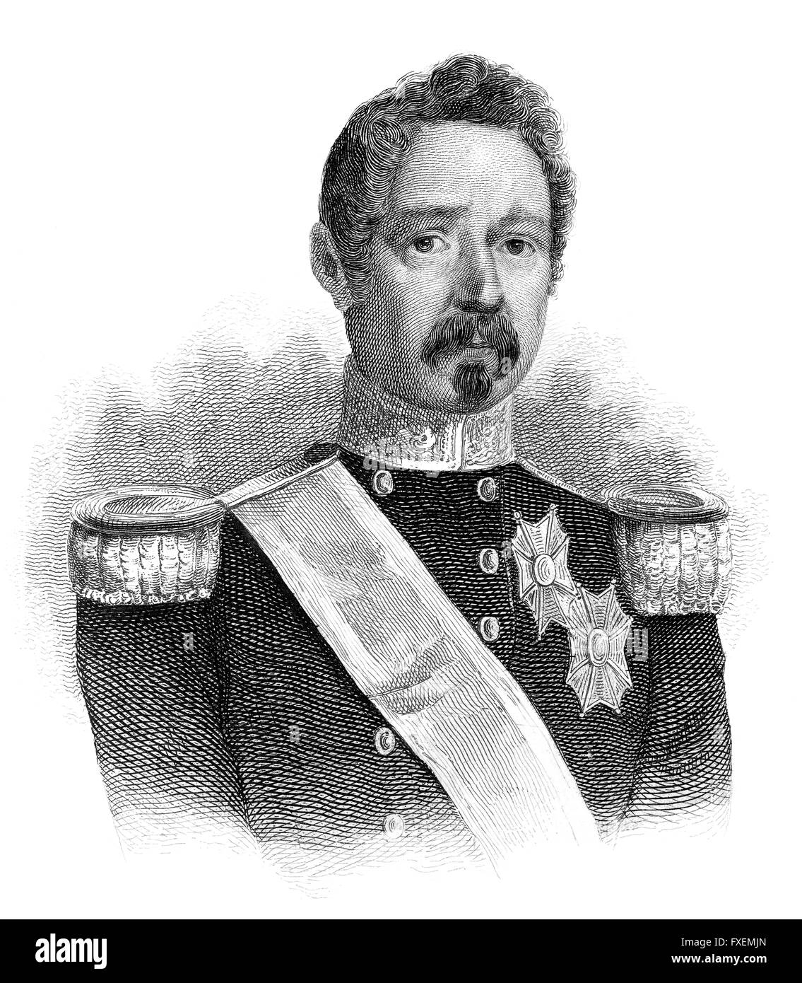 Ramón María Na, 1800-1868, Duke of Valencia, a Spanish militarist and politician, Ramón María Na, 1800-1868, Herzog von Valencia Stock Photo