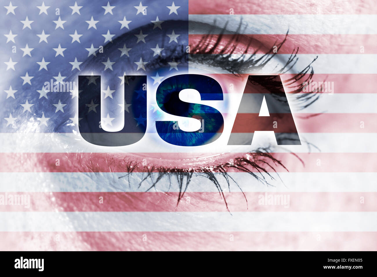 usa eye looks at viewer concept background Stock Photo Alamy